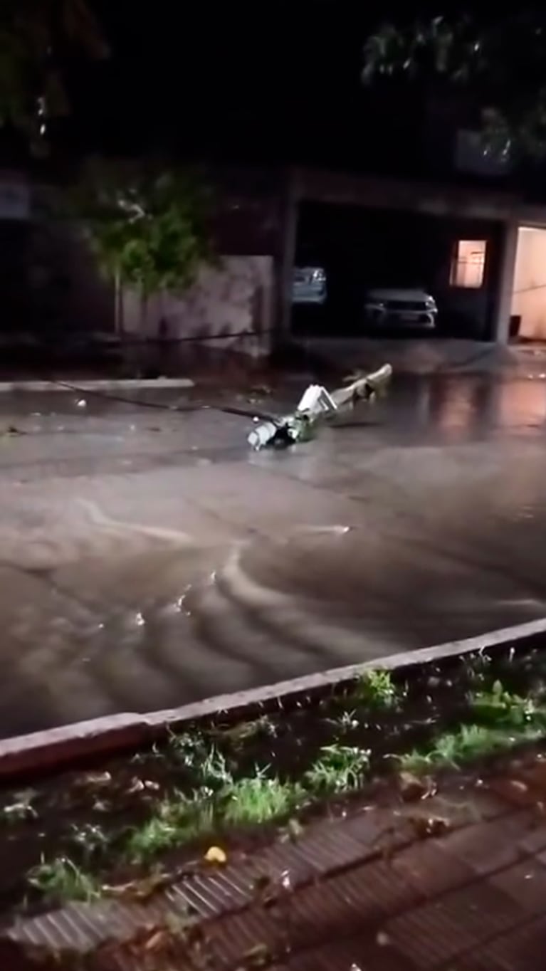 Daños por la tormenta en Sampacho
