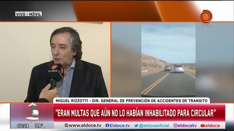 Los antecedentes del conductor que pasó en doble línea amarilla en Altas Cumbres