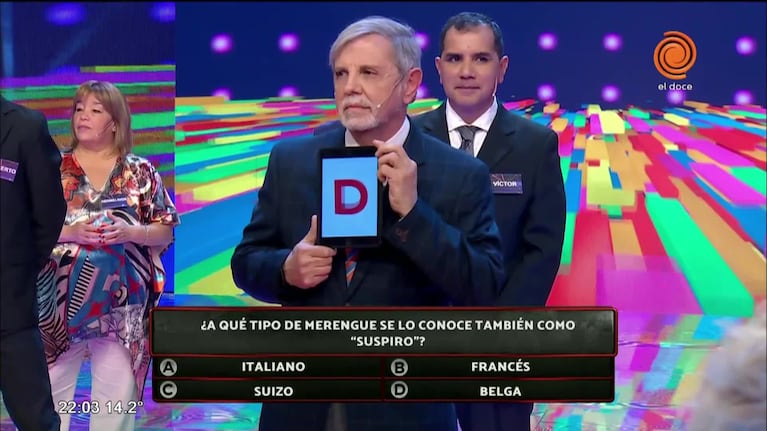 Hugo se llevó dos millones de pesos en Los 8 Escalones