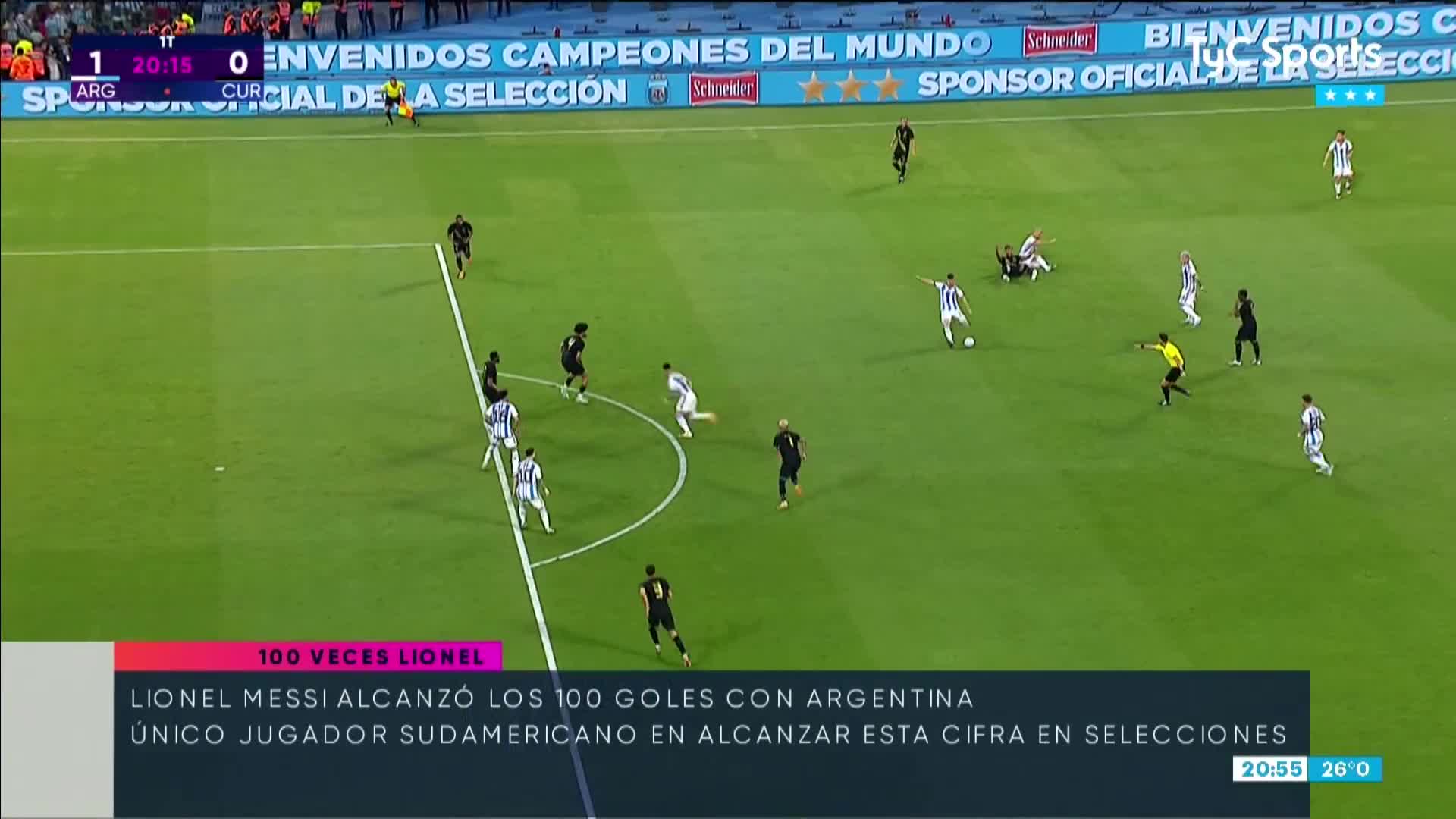 El gol número 100 de Messi en la Selección