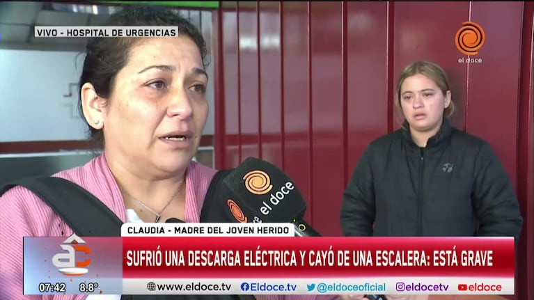 La denuncia de la mamá del operario que se electrocutó y cayó de la escalera