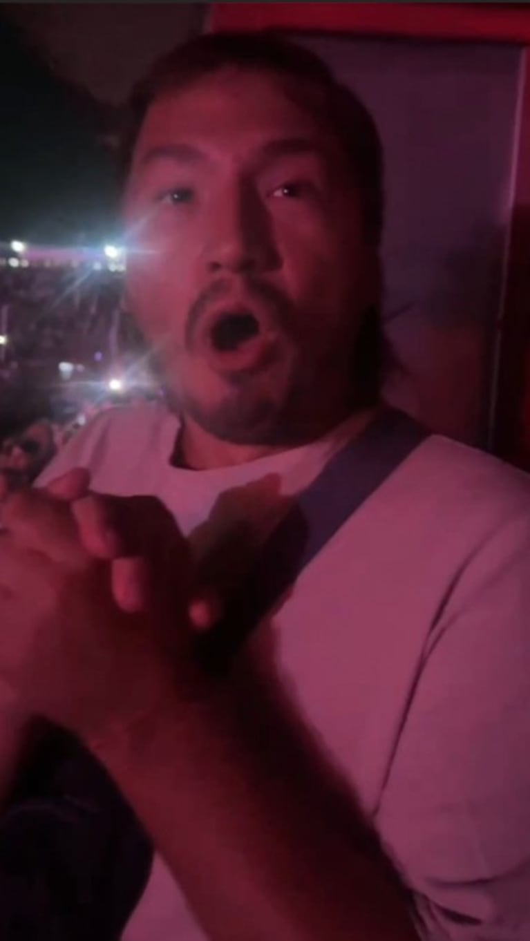 La novia lo acompañó a ver a Chayanne y estalló de emoción