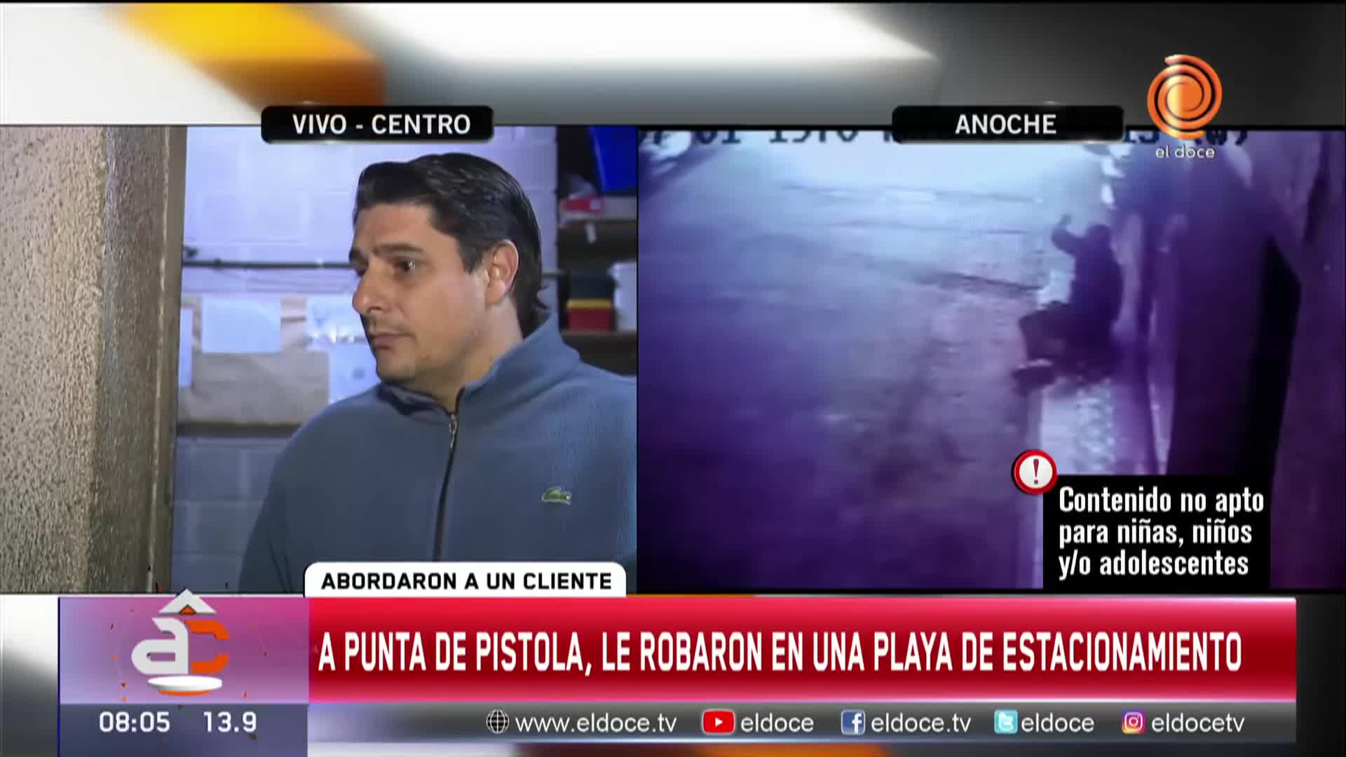 Le apuntaron con un arma y le robaron en la playa de estacionamiento