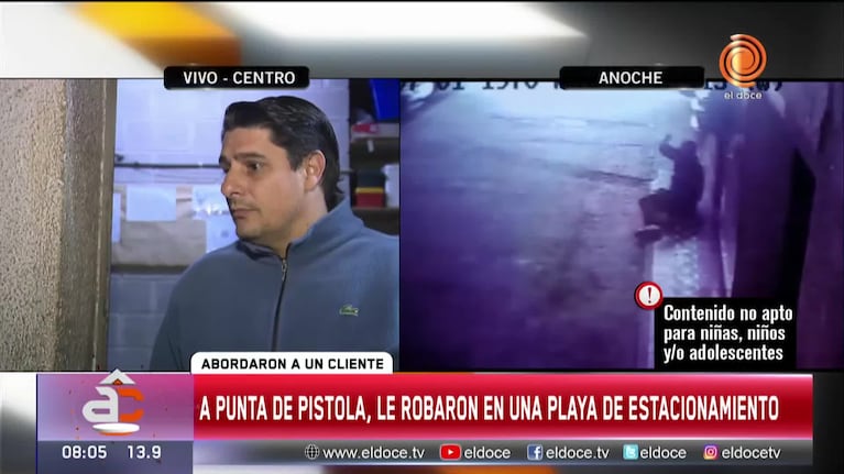 Le apuntaron con un arma y le robaron en la playa de estacionamiento