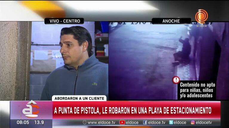 Le apuntaron con un arma y le robaron en la playa de estacionamiento