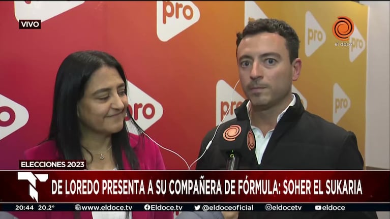 De Loredo presentó a El Sukaria como acompañante de su fórmula