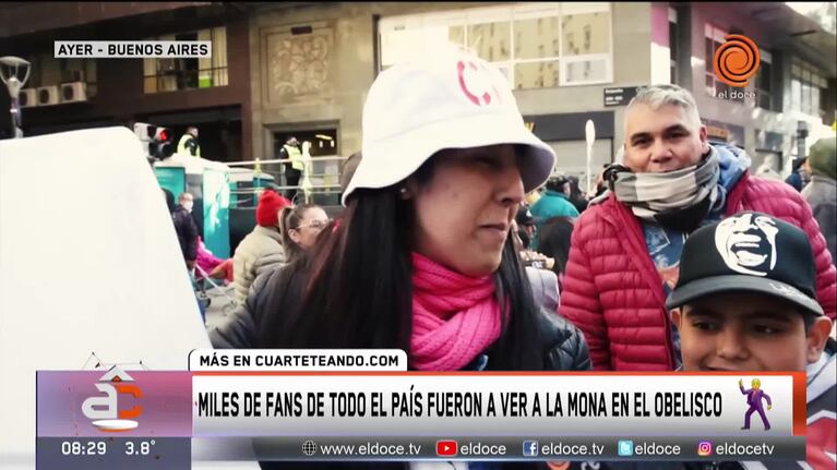 Así vivió la gente el show de La Mona en el Obelisco