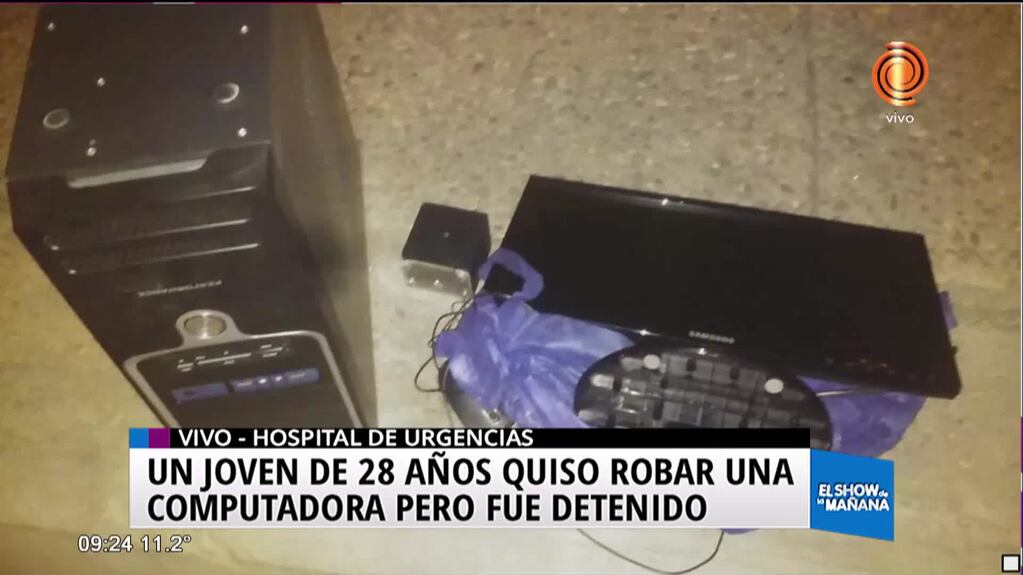 Robó una computadora en el Hospital y lo detuvieron 