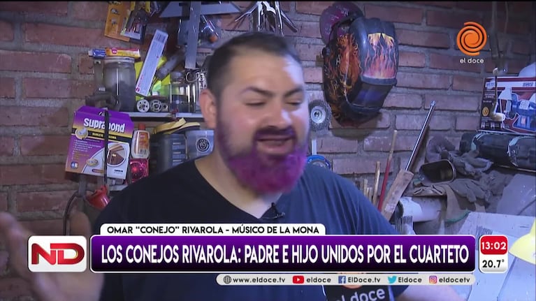 Conejo y Conejito Rivarola y su taller de timbaletas