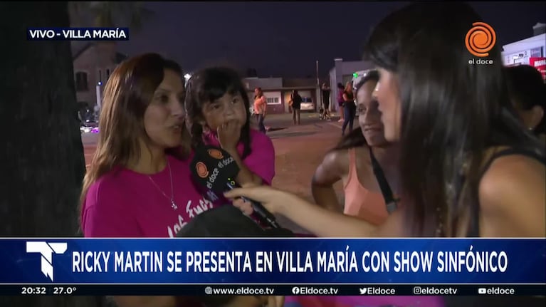 Euforia y emoción por el show de Ricky Martin en Villa María