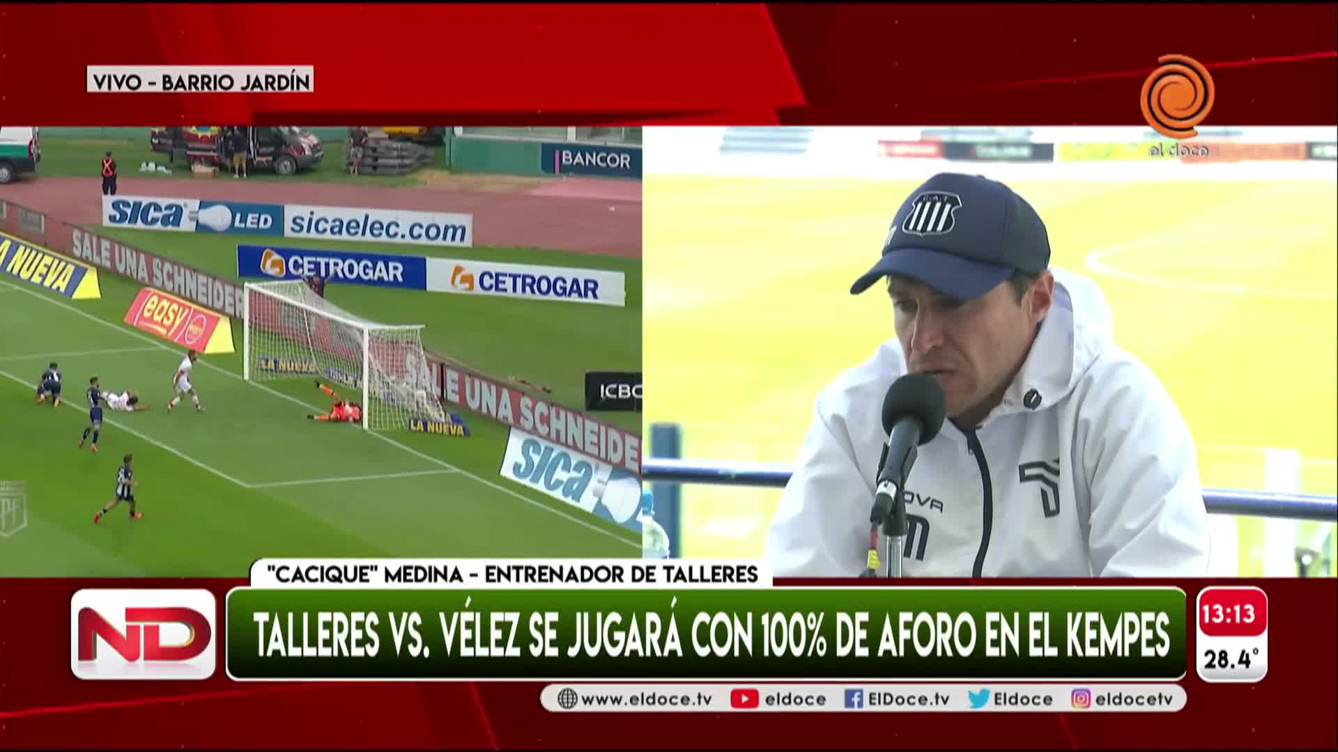 Talleres ante Vélez, con el 100% de aforo