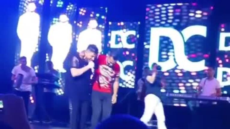 Damián Córdoba y Carlitos Tévez, juntos en el Gran Rex