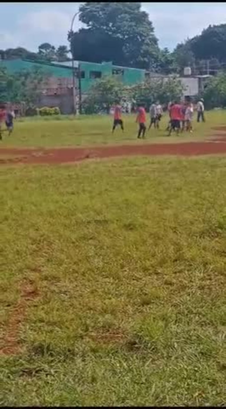 El ataque de un árbitro en pleno partido