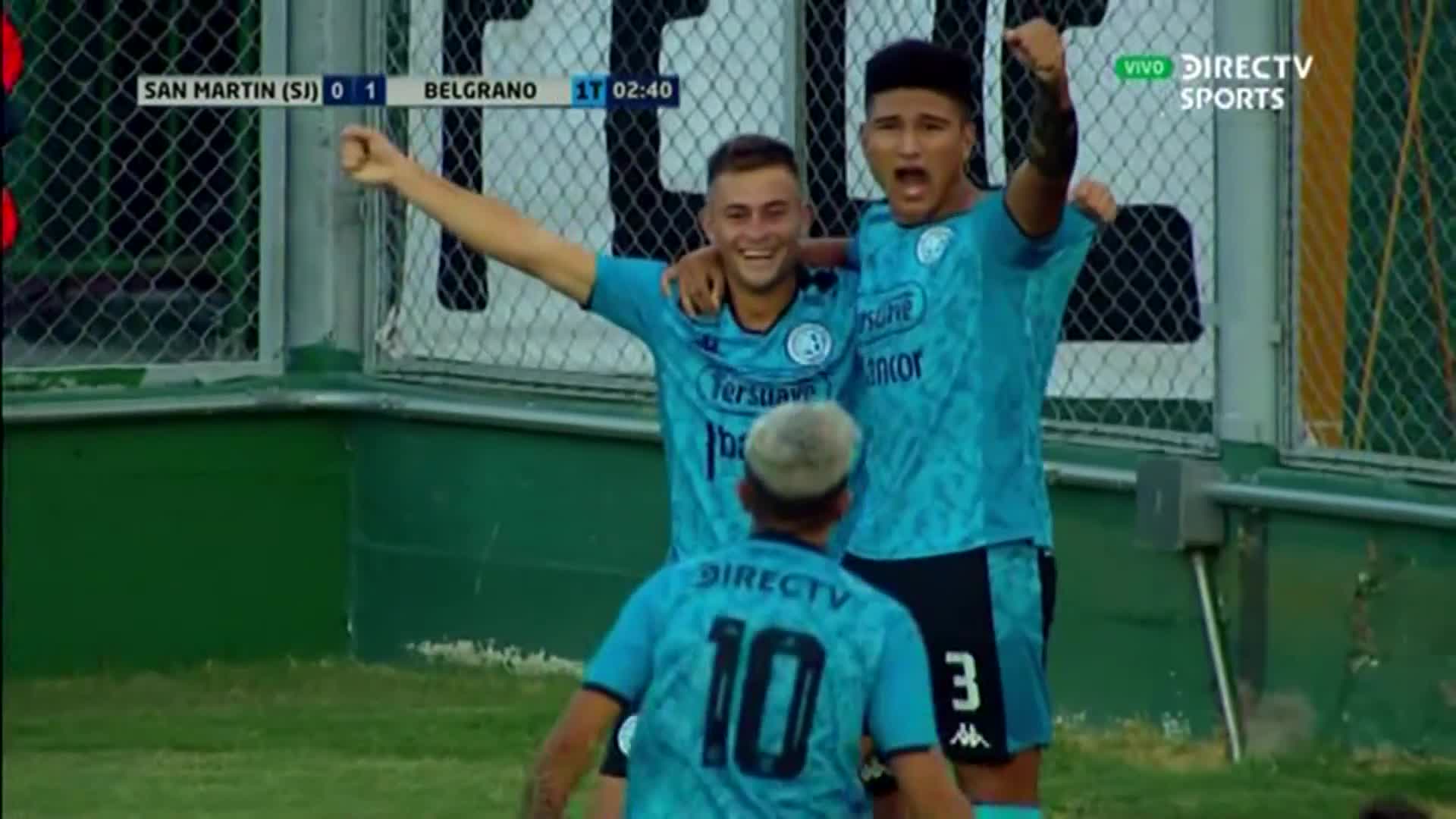 El gol de Belgrano ante San Martín de San Juan