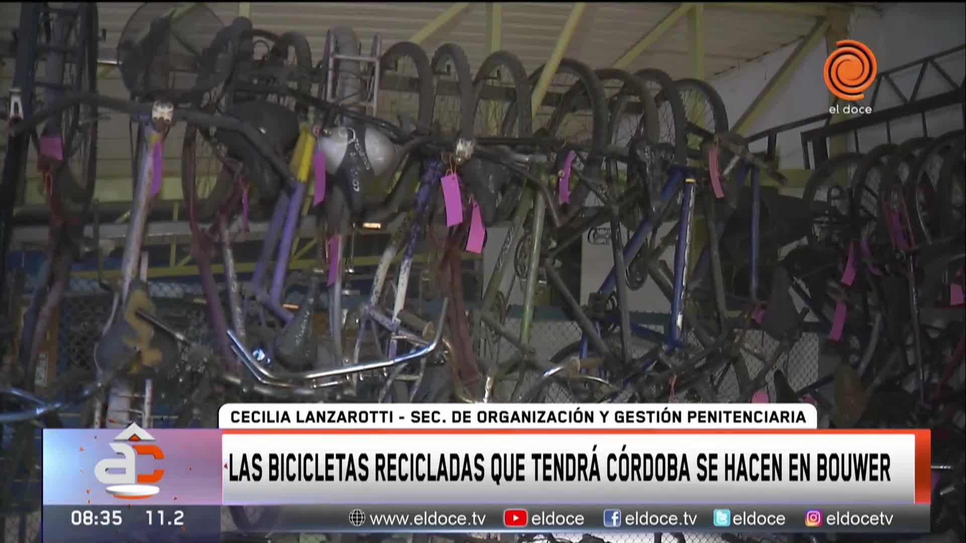 Las bicicletas recicladas que reparan internos en Bouwer