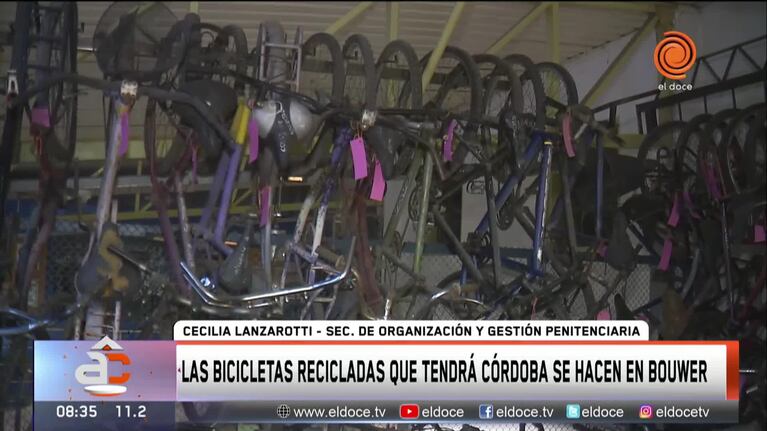 Las bicicletas recicladas que reparan internos en Bouwer