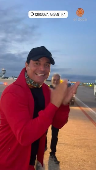 ¡La alegría de Chayanne al llegar a Córdoba!