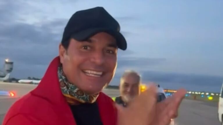 ¡La alegría de Chayanne al llegar a Córdoba!