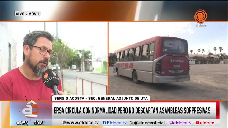 Ersa circula con normalidad en Córdoba pero no descartan asambleas sorpresivas