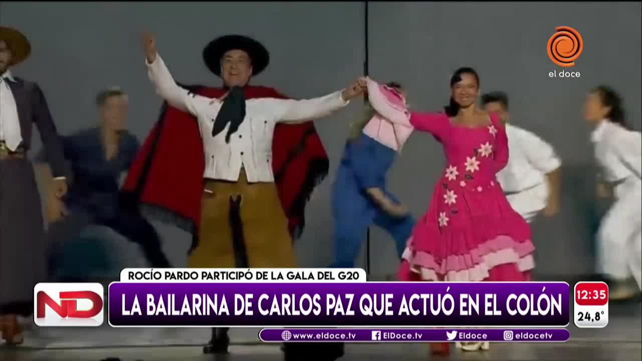 La bailarina de Carlos Paz que actuó en el G20