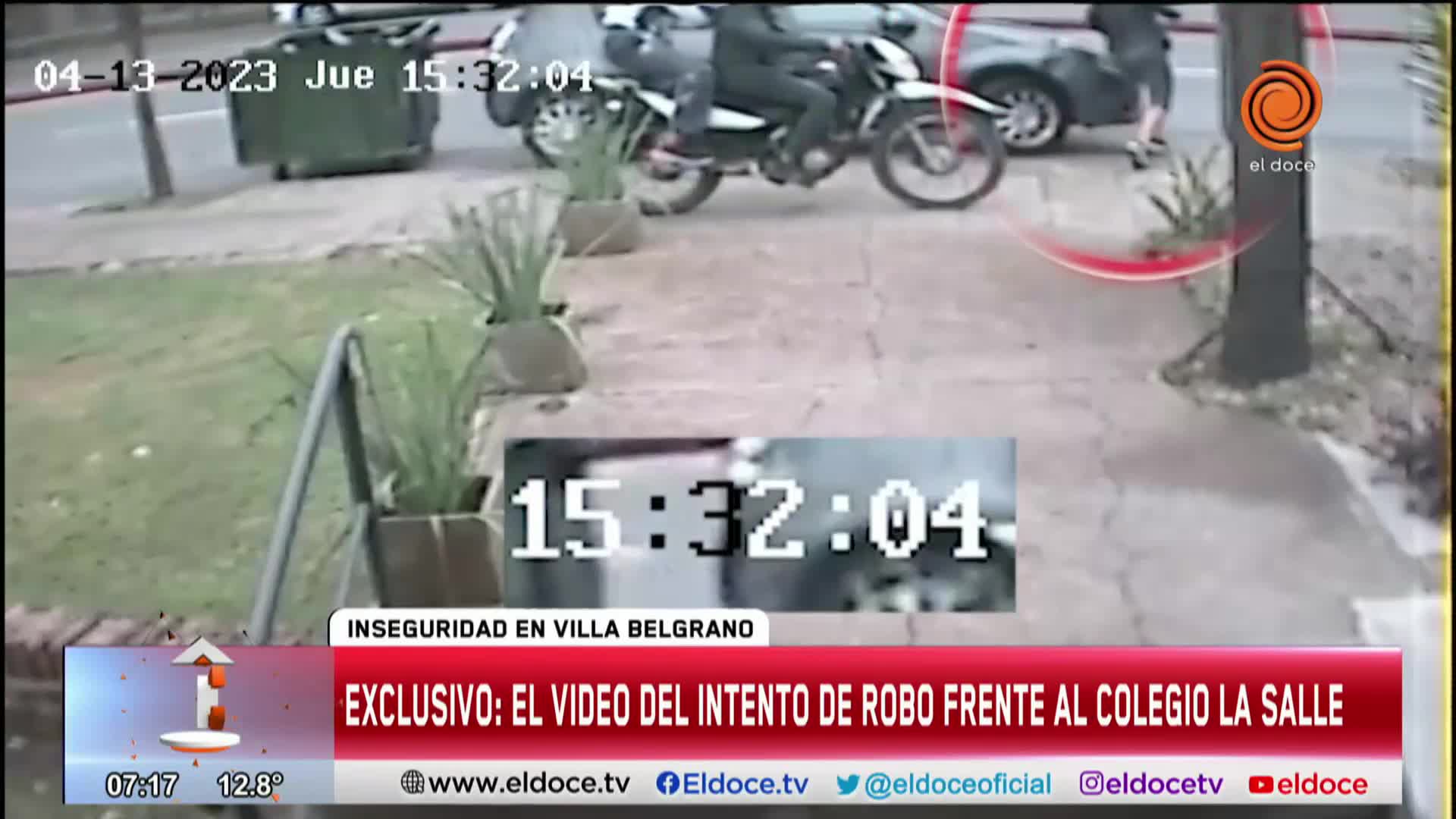 Motochoros intentaron robarle a una mujer frente a un colegio