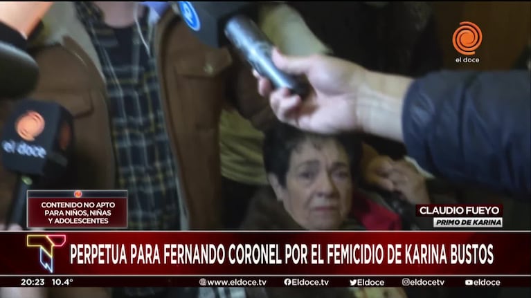 El momento de la condena por el femicidio de Karina Bustos  