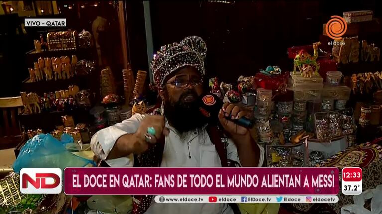 El aliento de los qataríes a Messi en el mercado tradicional de Doha