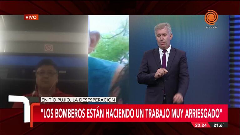 Un bombero busca a su hijo arrastrado por el río: "No podemos dar con el joven"