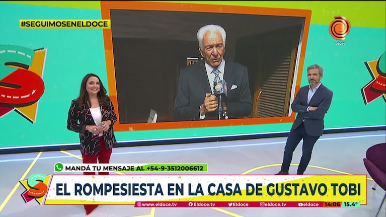 Gustavo Tobi en el primer "Rompesiesta"