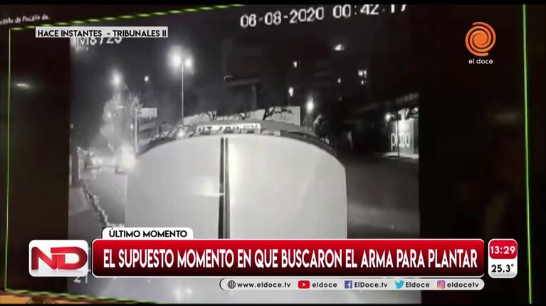 Caso Blas Correas: el video de los policías buscando "algo" en el baúl del patrullero