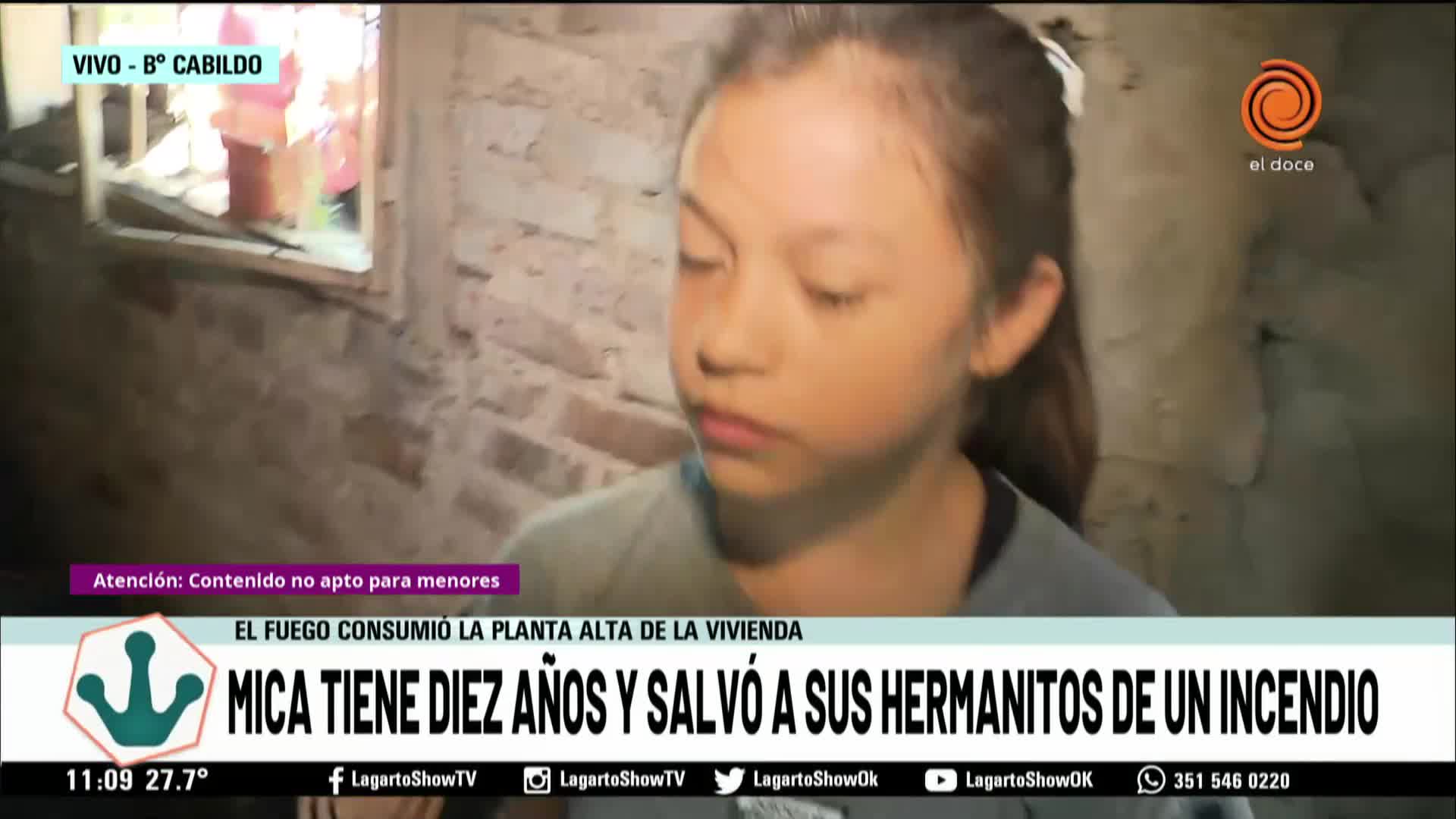 Salvó a sus hermanos bebés de un incendio