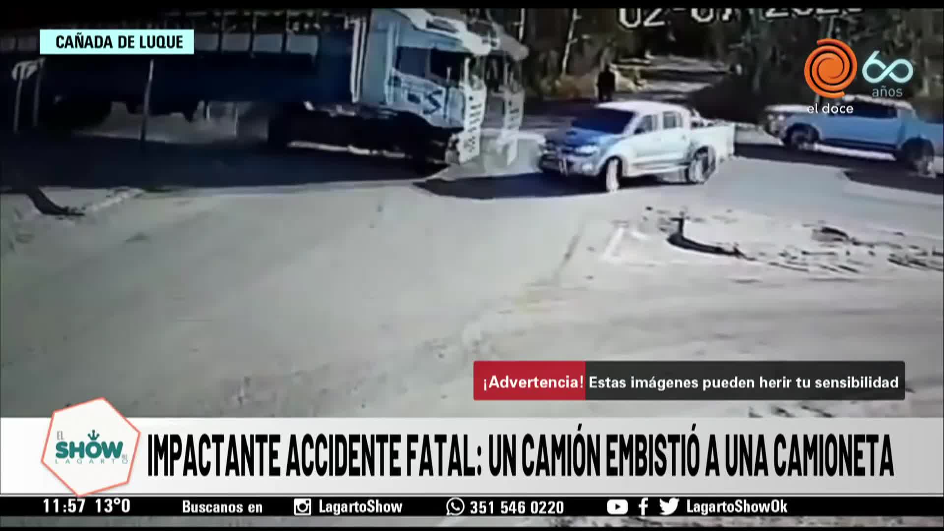 Accidente fatal y registrado en Cañada de Luque