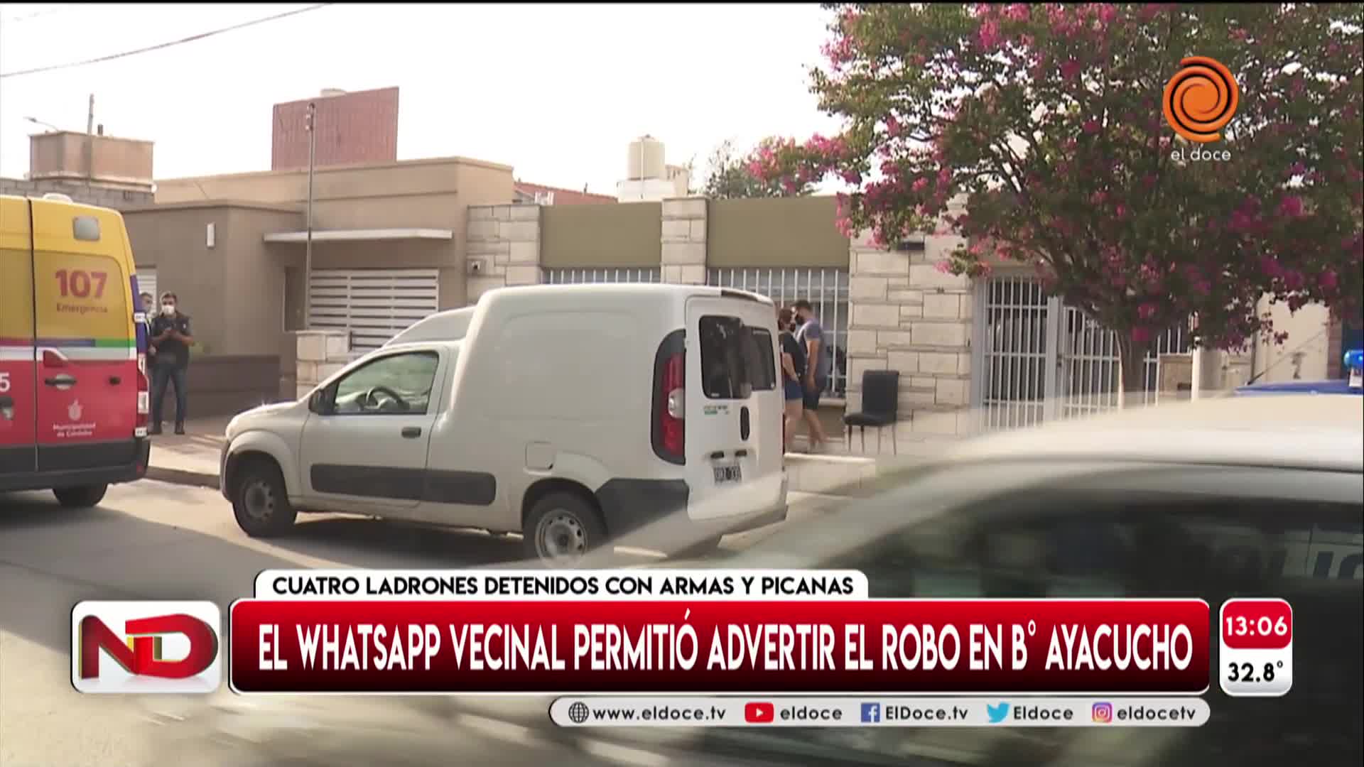 Robo en barrio Ayacucho: el audio de WhatsApp que dio aviso 