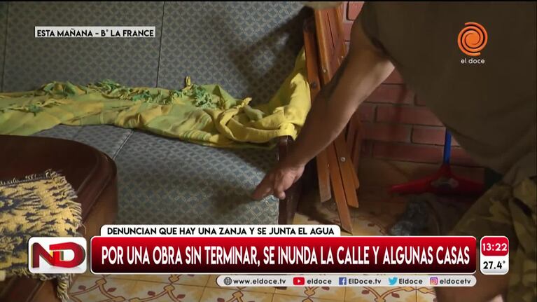 Por una obra sin terminar, vecinos denuncian que se inundaron casas y negocios