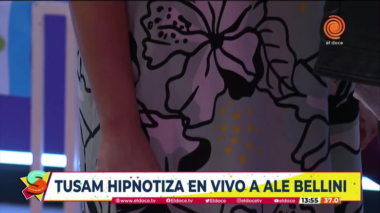 Tusam hipnotizó en vivo a Alejandra Bellini