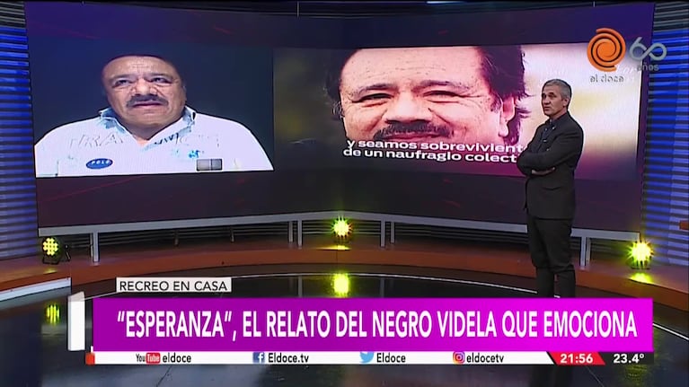 El Negro Videla en el "Recreo en casa" de Telenoche