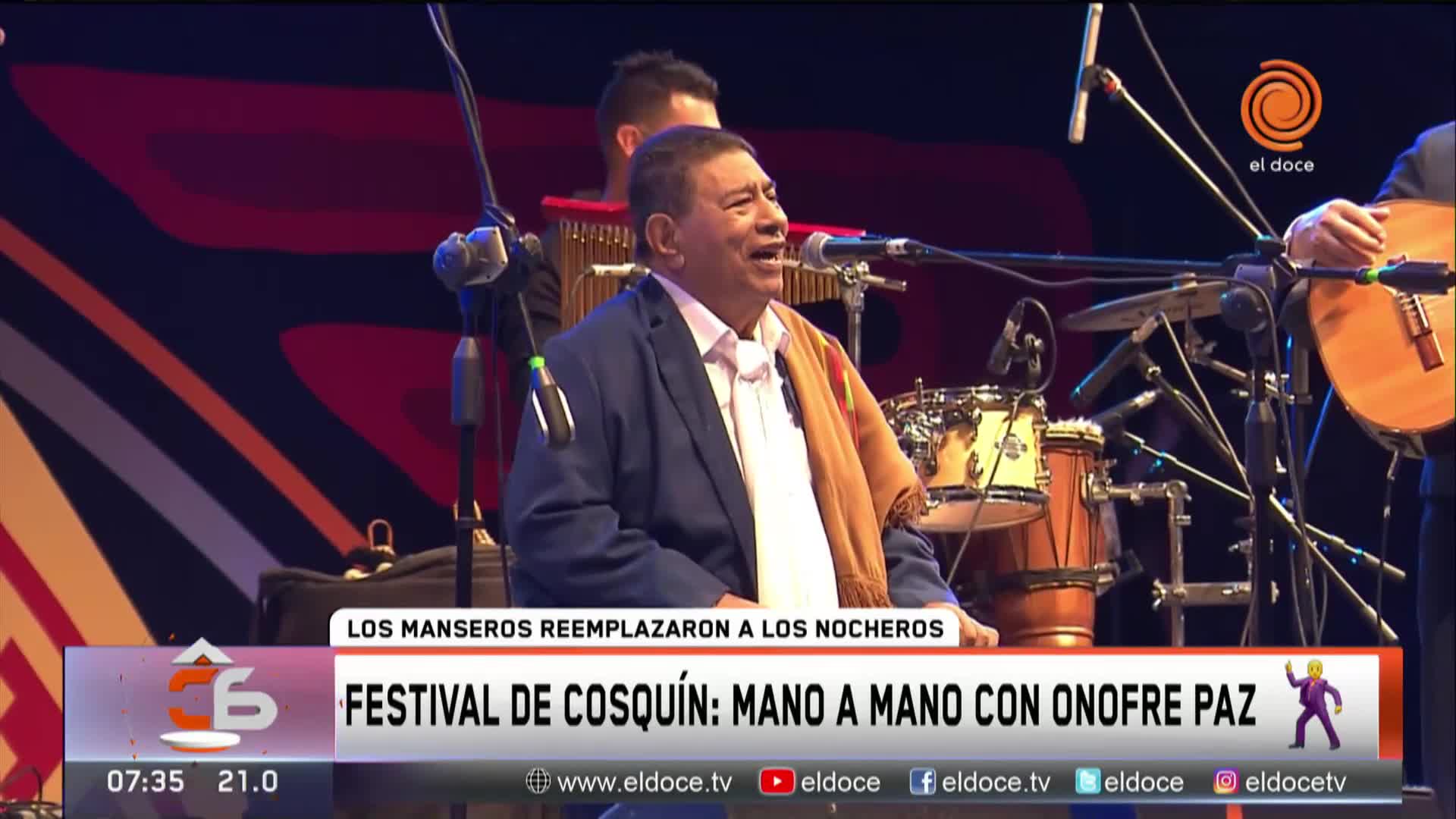 Onofre Paz habló de la presentación de Los Manseros en Cosquín