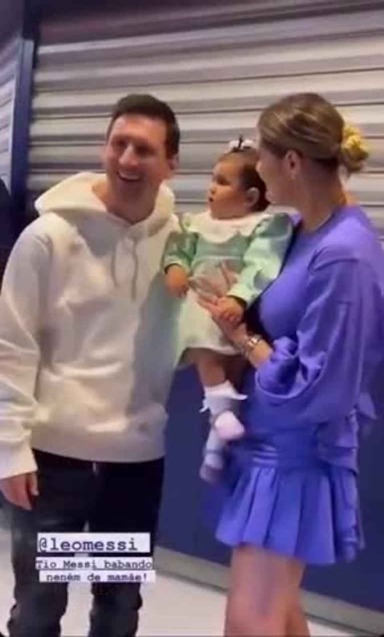 La reacción de la beba de Marquinhos al ver a Messi