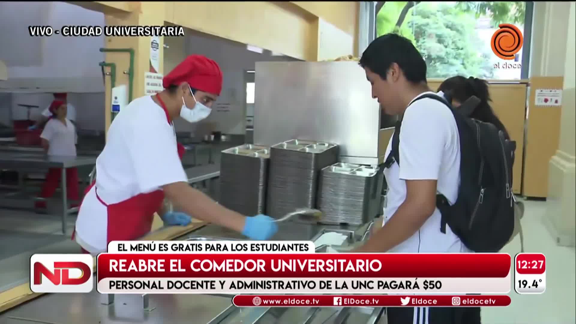 Los precios y el menú en el Comedor Universitario