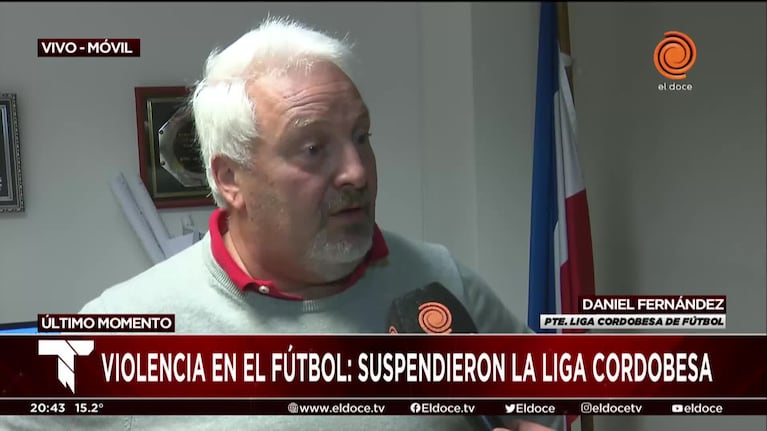 Suspendieron las actividades de la Liga Cordobesa de Fútbol por la violencia