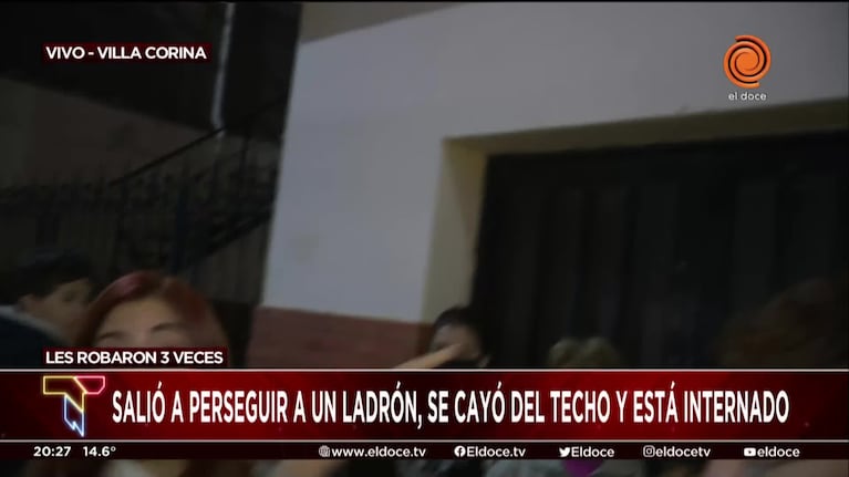 Perseguía a un ladrón, se cayó y quedó internado: "No se puede mover"