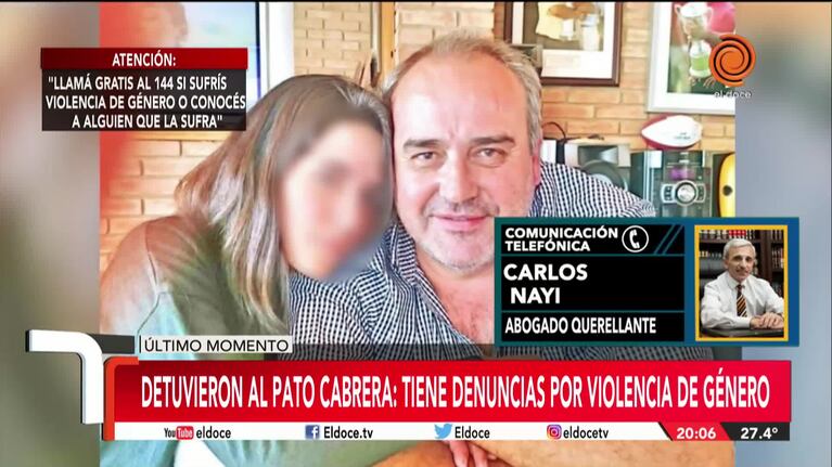 El Pato Cabrera, detenido en Brasil: será deportado