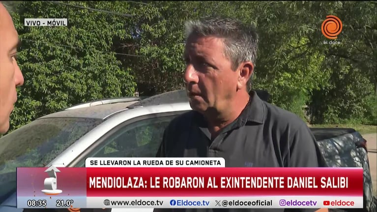 Le robaron la rueda de la camioneta al ex intendente de Mendiolaza