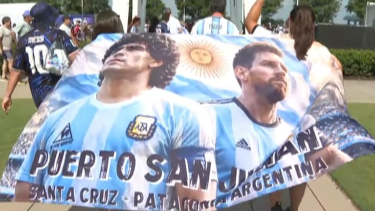 El Doce en el Mundial: los hinchas y sus pálpitos en el ingreso al estadio en Atlanta