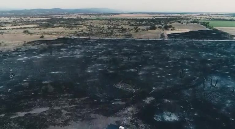 Así quedó la zona quemada tras el asado