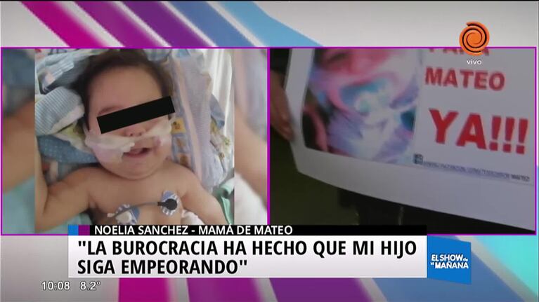 Mateo lucha por seguir viviendo