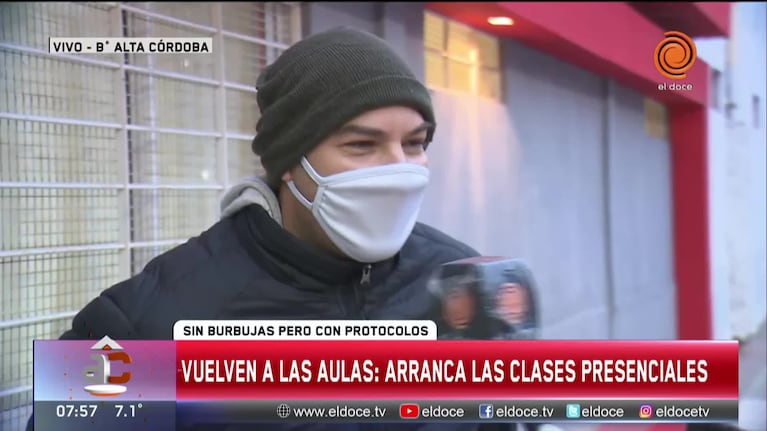 Córdoba: arrancó la presencialidad total sin burbujas en algunos colegios