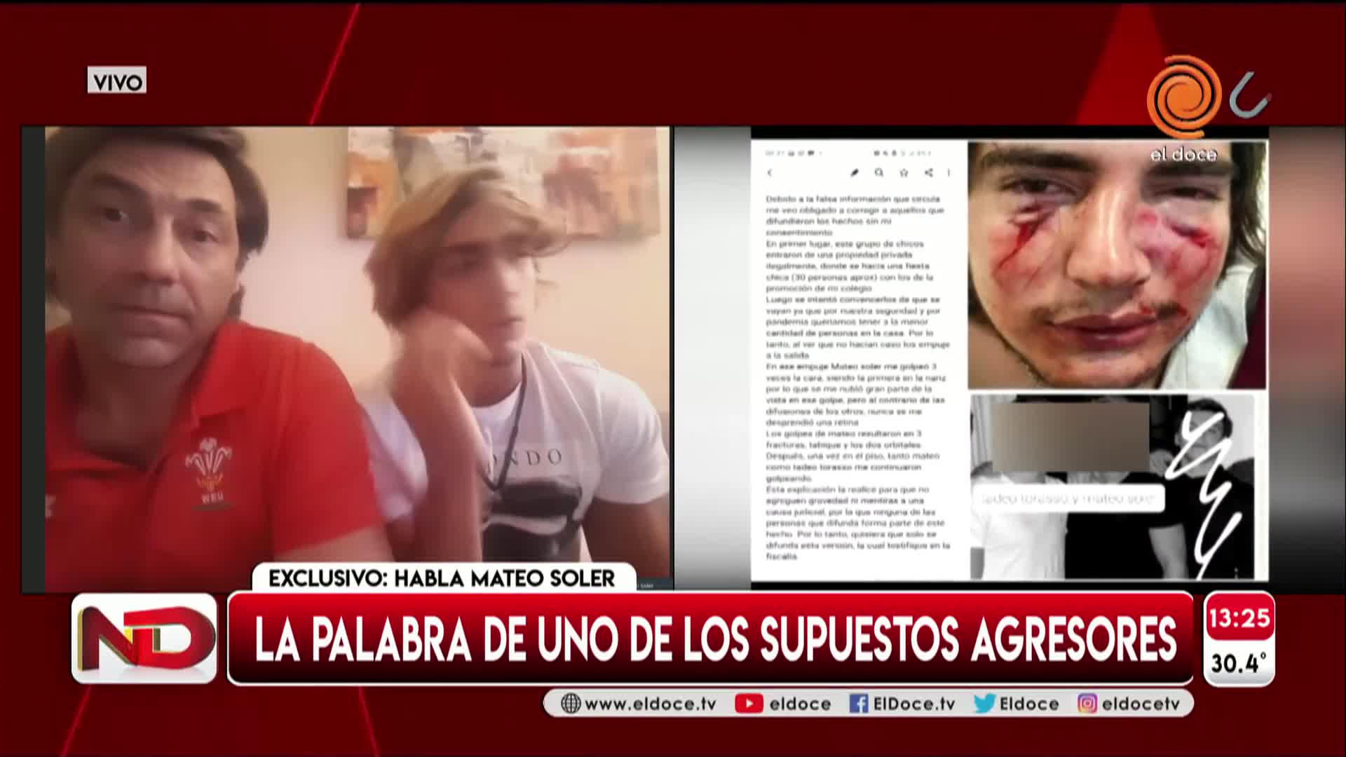 El acusado por la golpiza afirmó que reaccionó a una agresión