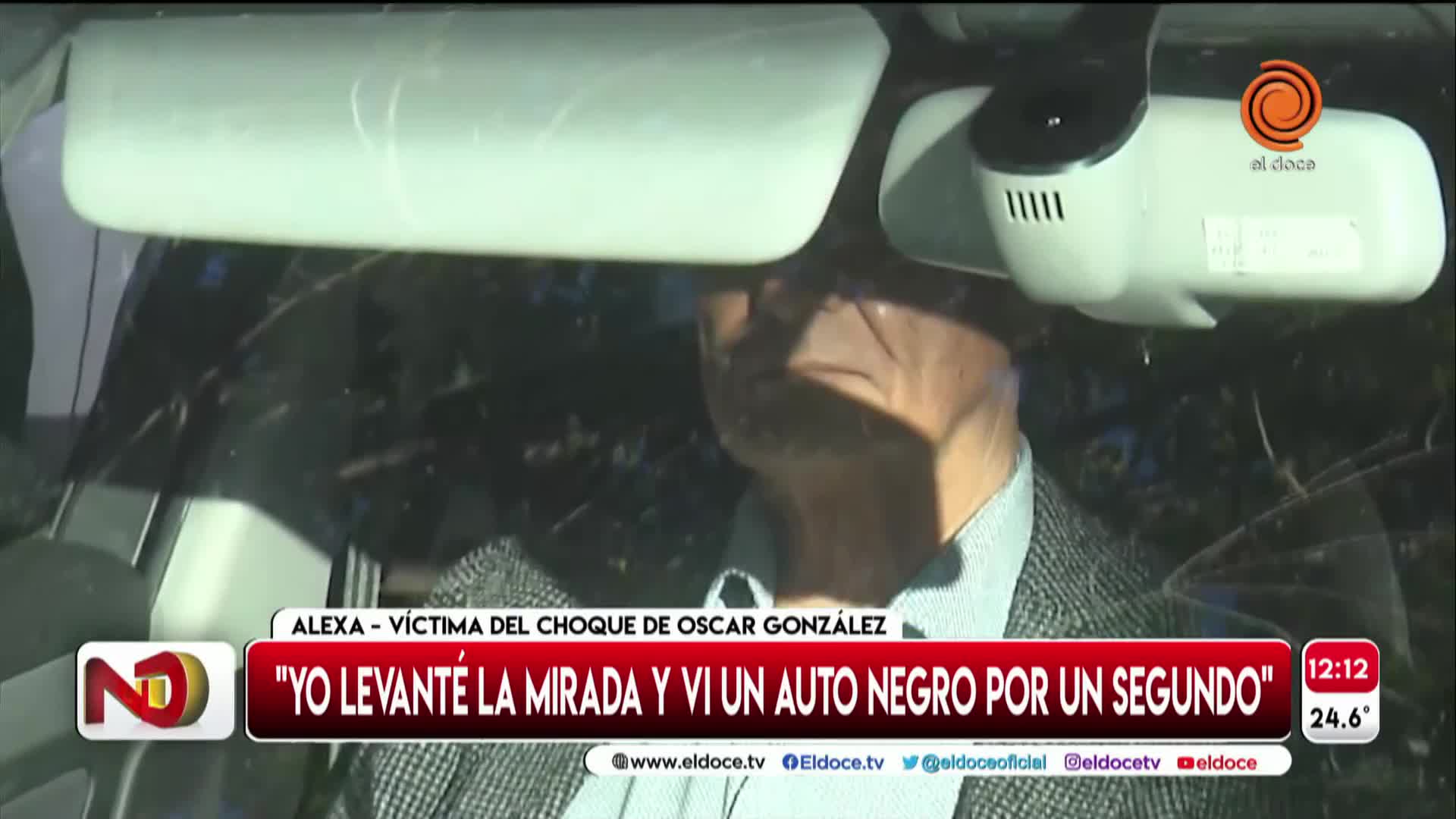 Habló Alexa, víctima del choque de Oscar González