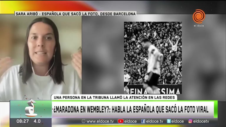 Fotografió a Messi en la Finalissima y aseguran que Maradona está en la tribuna